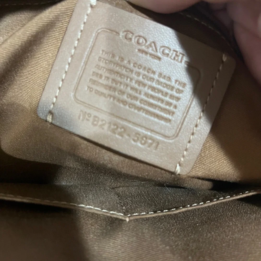 Coach Court Backpack Signature Canvas Pebble‎ Leather Khaki Saddle 5871 Classic